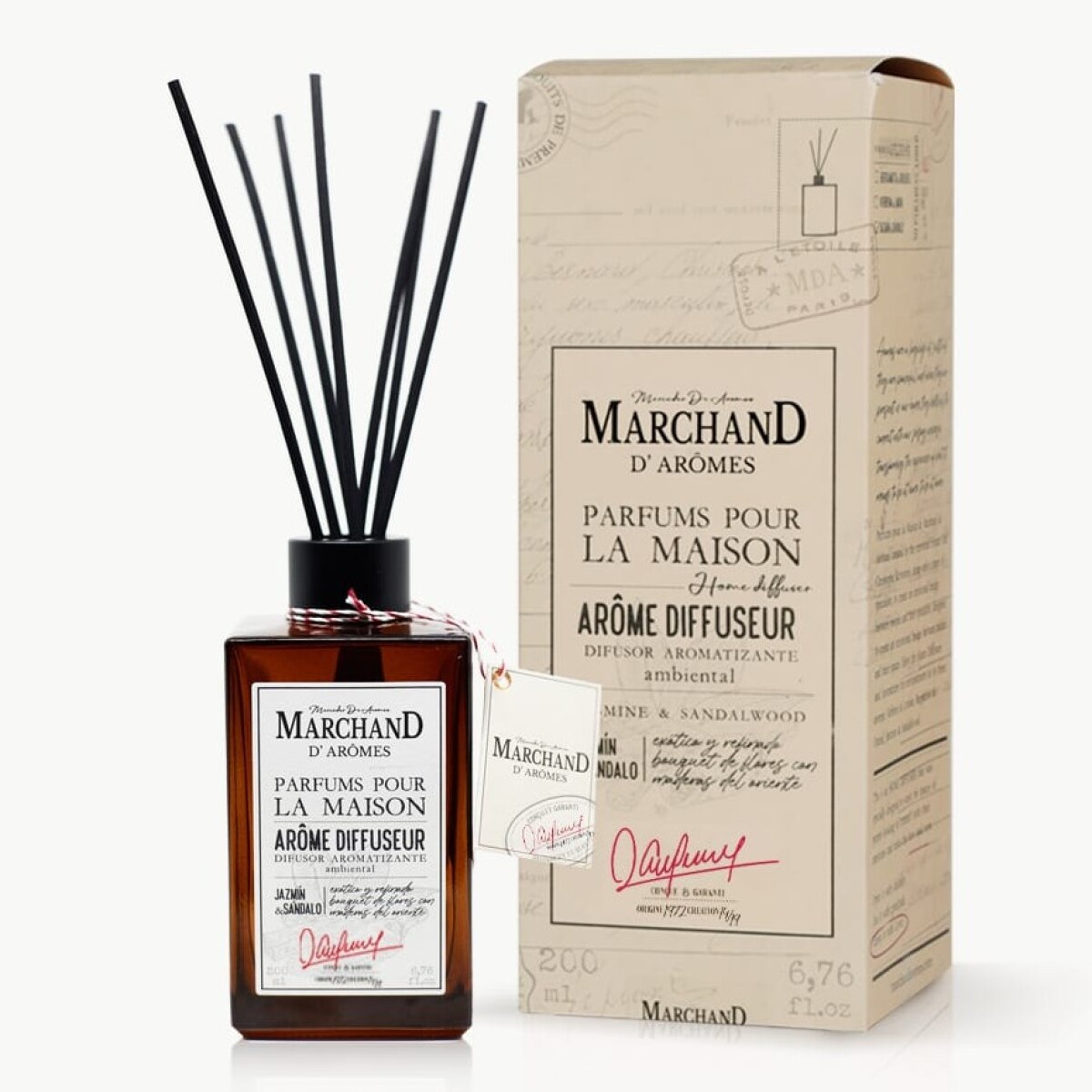 Difusor de varillas, Jazmín y Sándalo 