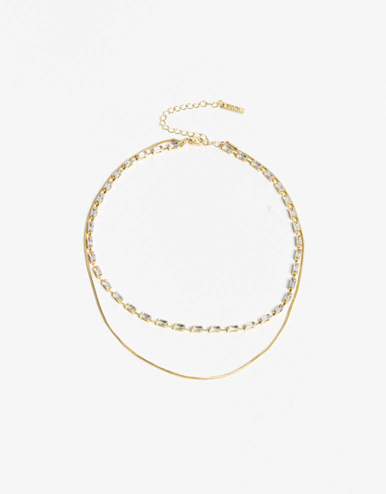 Collares Cortos Strass Collares Cortos, Statement Night - Dorado