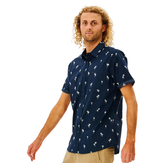 Camisa Rip Curl Paradise Palms - Azul Camisa Rip Curl Paradise Palms - Azul