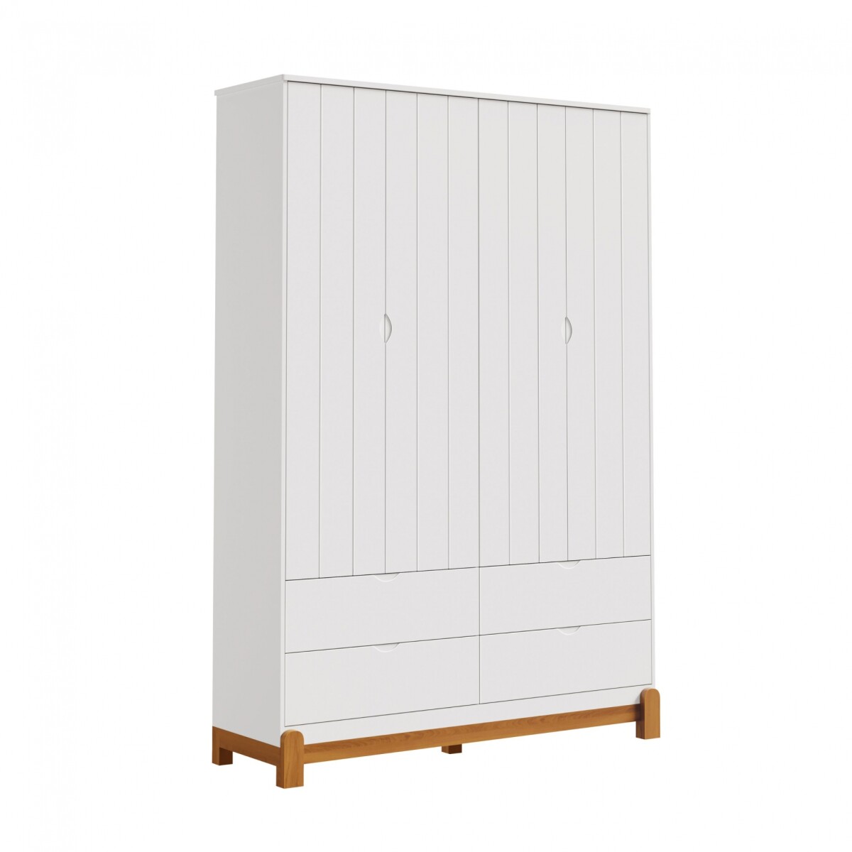 Ropero 4 Puertas 4 Cajones - Lotus - Blanco 