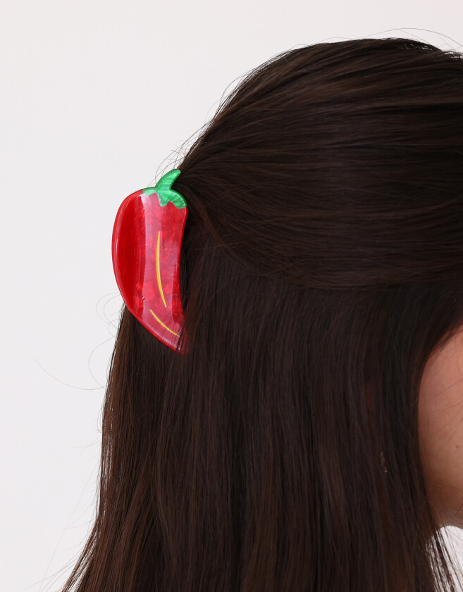 Broche Especiales Broche Acrílico Pimiento - Rojo Medio