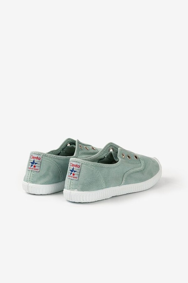 Zapatilla inglés puntera tintado enzimático aqua Verde