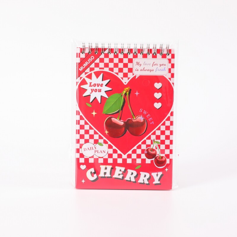 CUADERNO CON ESPIRAL ESTILO RETRO (CEREZA) CUADERNO CON ESPIRAL ESTILO RETRO (CEREZA)