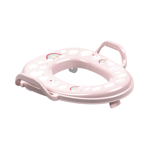 Reductor Adaptador con Manija de Inodoro ARCOIRIS ROSA