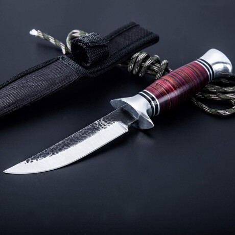 Cuchillo deportivo Bushcraft con mango de pakka Cuchillo deportivo Bushcraft con mango de pakka