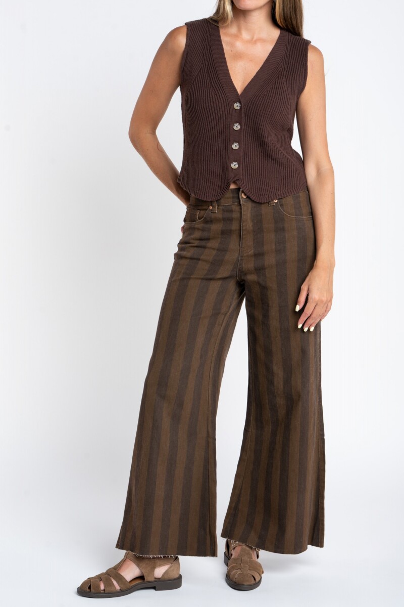 Chaleco Botones Chocolate