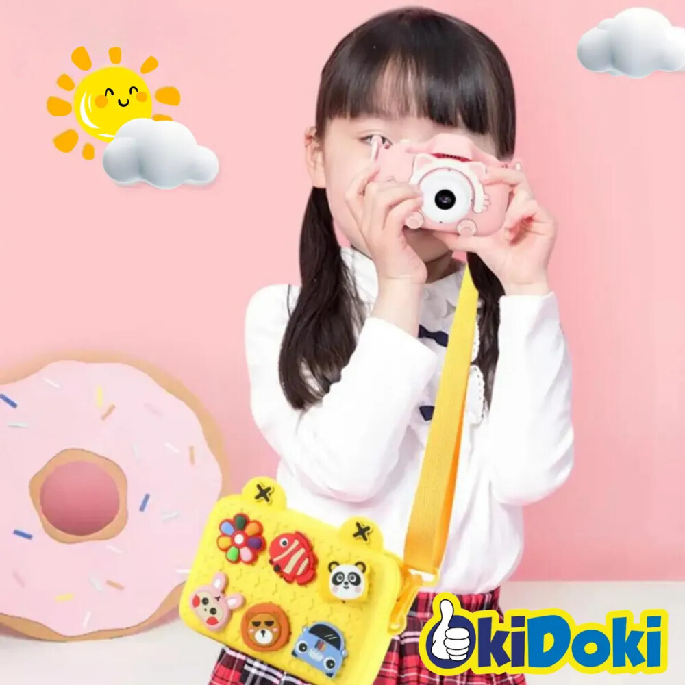 Cámara de fotos infantil con pantalla Rosa