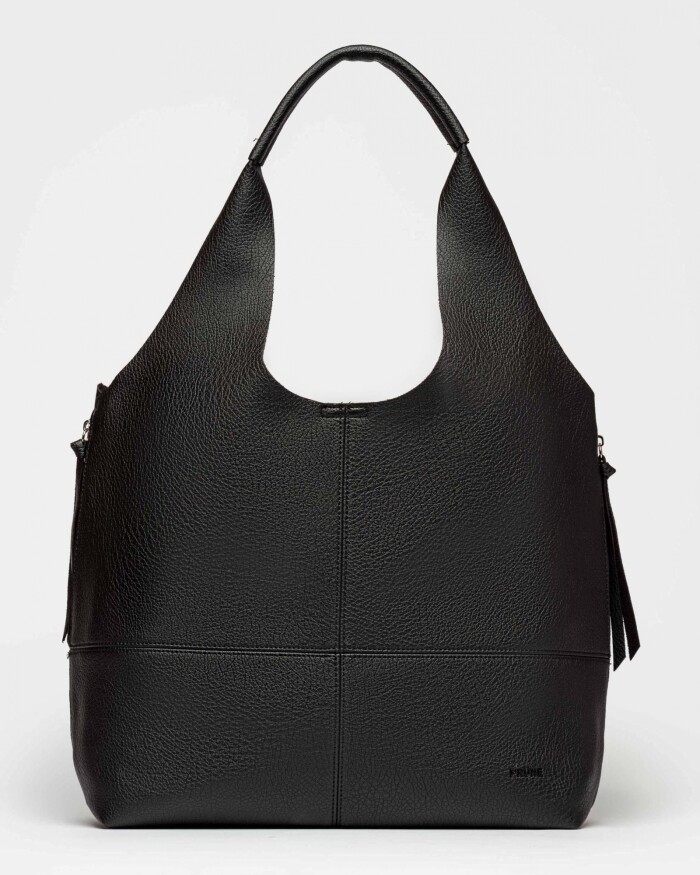 Shopper Amalfi en efecto cuero graneado Negro