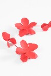 Caravanas party flor rojo