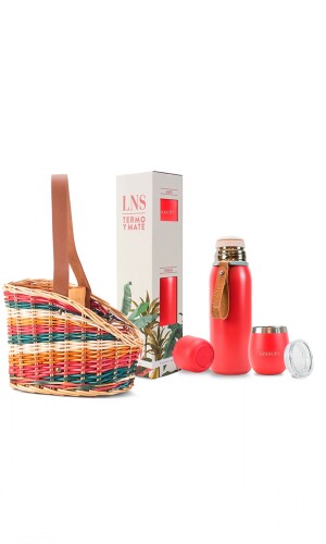 KIT MATERO LAOS ROJO C/MULTICOLOR