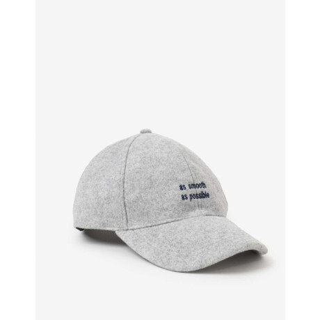 Gorra Bordada Fieltro Gris Cemento