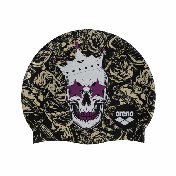 Gorra De Natación Para Adultos Unisex Arena Print 2 Cap Crazy King Skull