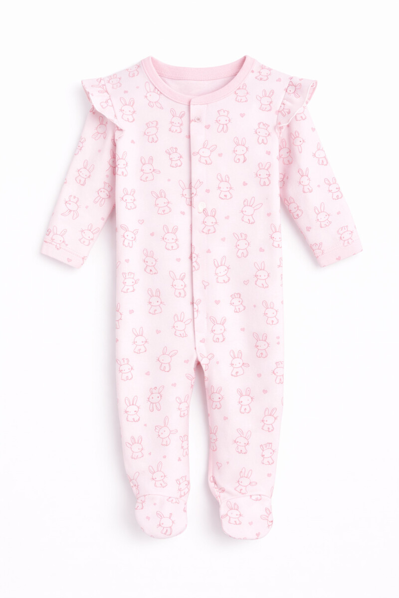 ENTERITO ESTAMPADO VOLADO - ROSADO 