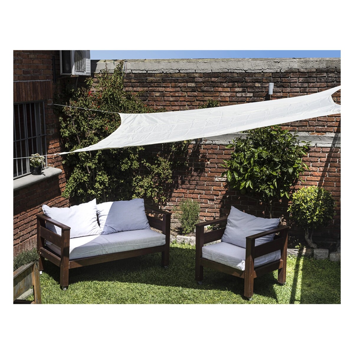 Malla Sombra Toldo Rectangular 3x2 Con Kit de Instalación - BEIGE 