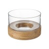 BASE VIDRIO TRANSP/MADERA 24X15CM Unica