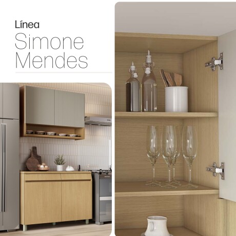 MOBILIARIO MADERA BEIGE MATE 120 CM JUEGO COCINA MODULAR GAMAS DE BEIGE