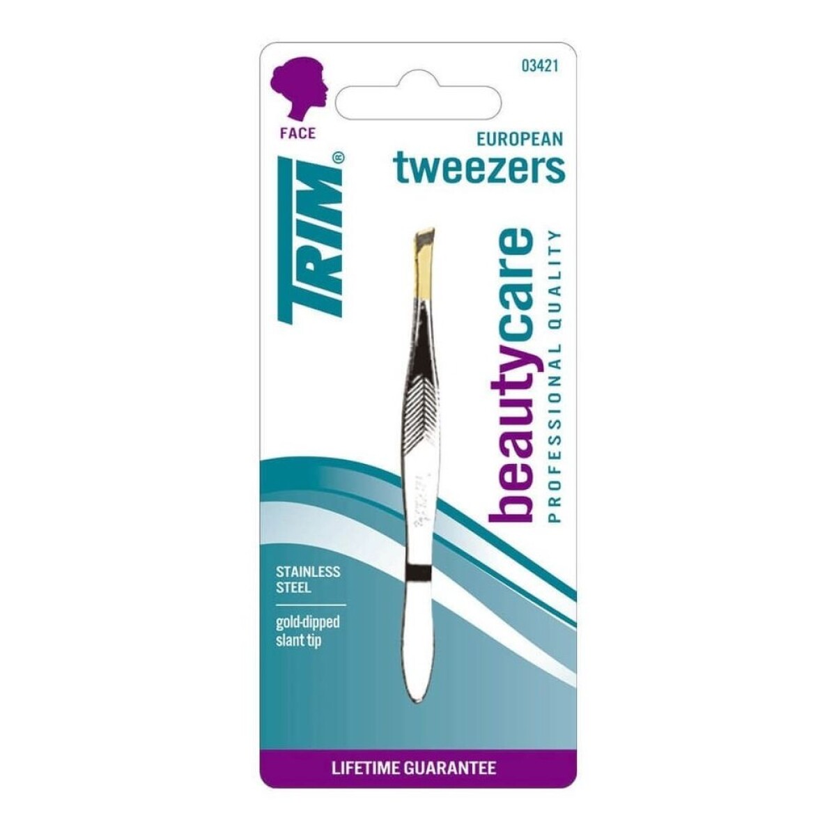 Trim Pinza de Cejas Dorada 03421 – Depilación Precisa