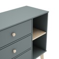 COMODA 3 CAJONES 2 ESTANTES - CENIZA COMODA 3 CAJONES 2 ESTANTES - CENIZA