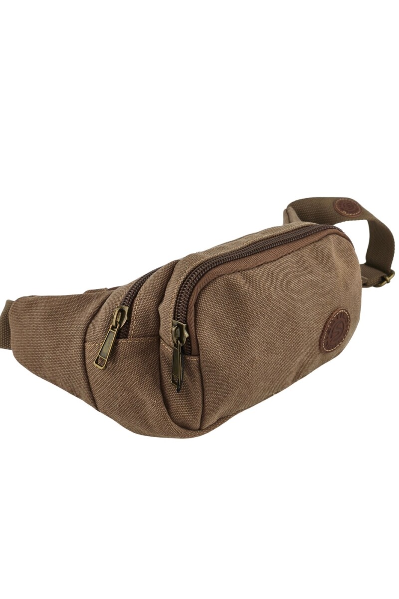 Riñonera de lona clásica Marrón