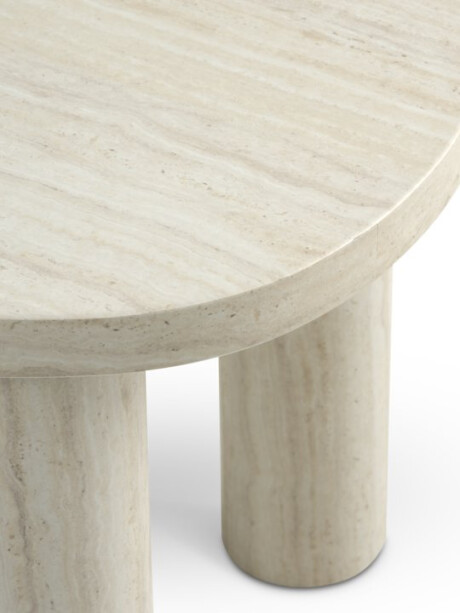 Mesa auxiliar LUNDEBORG 38x50 travertino Mesa auxiliar LUNDEBORG 38x50 travertino