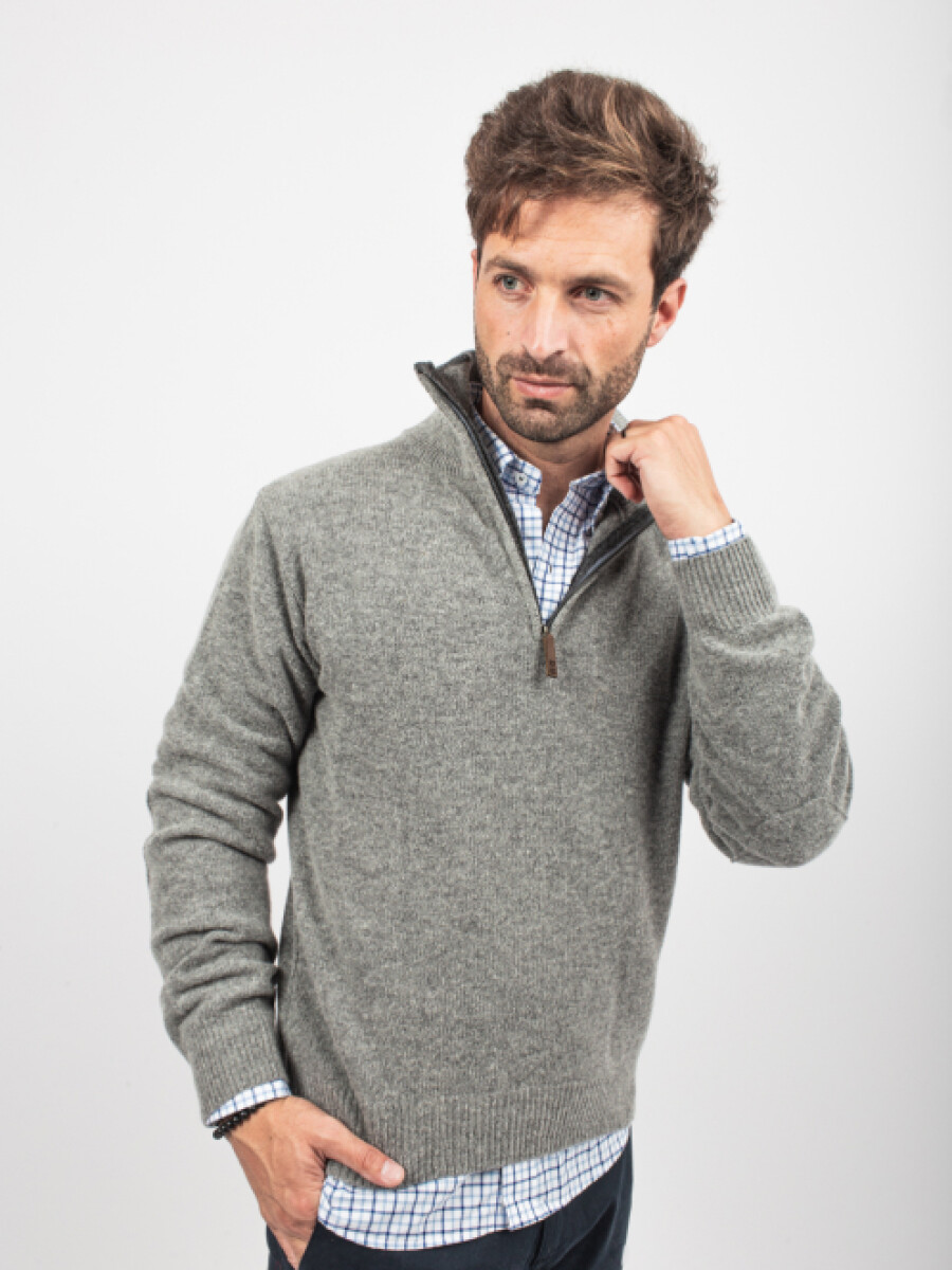 Sweater Cardif Lambswool - Gris 