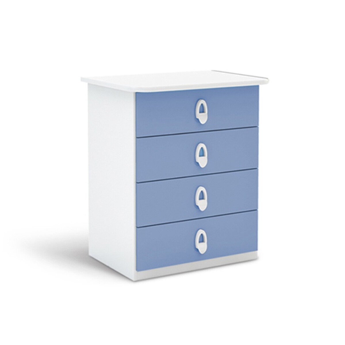 COMODA INFANTIL 4 CAJONES - BLANCO/AZUL 