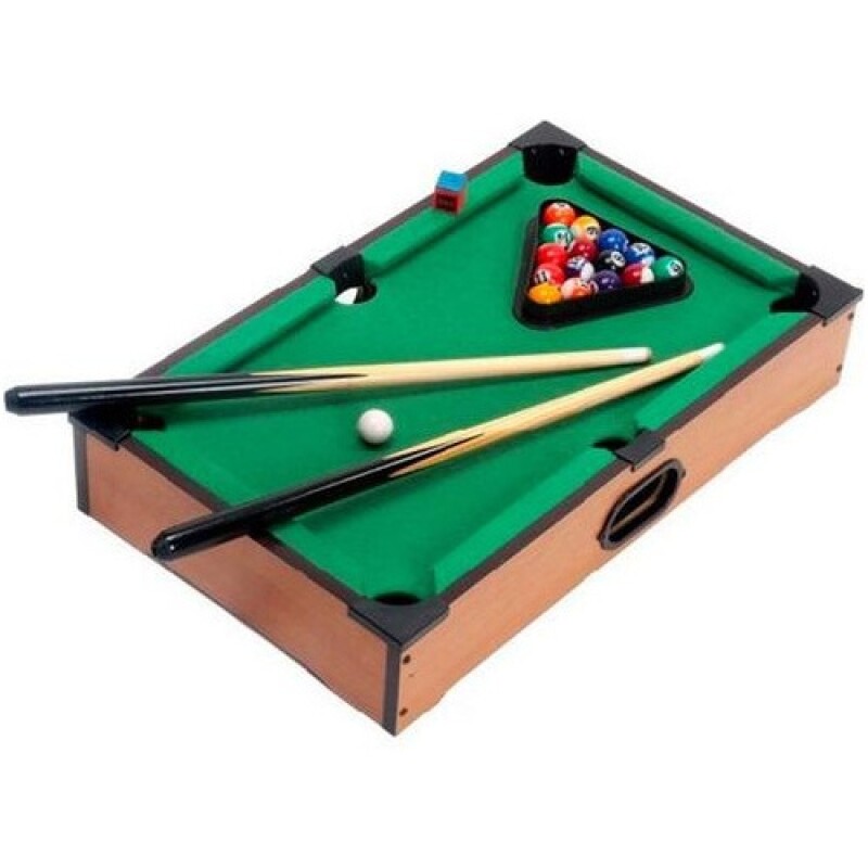 Pool de mesa completo en madera con accesorios Pool de mesa completo en madera con accesorios
