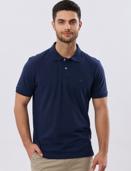 REMERA POLO LISA PIQUÉ Azul