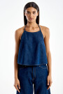 Top denim Azul