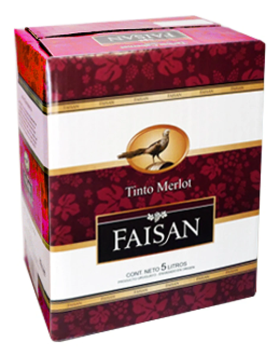 VINO FAISAN BOX 5L TINTO MERLOT 