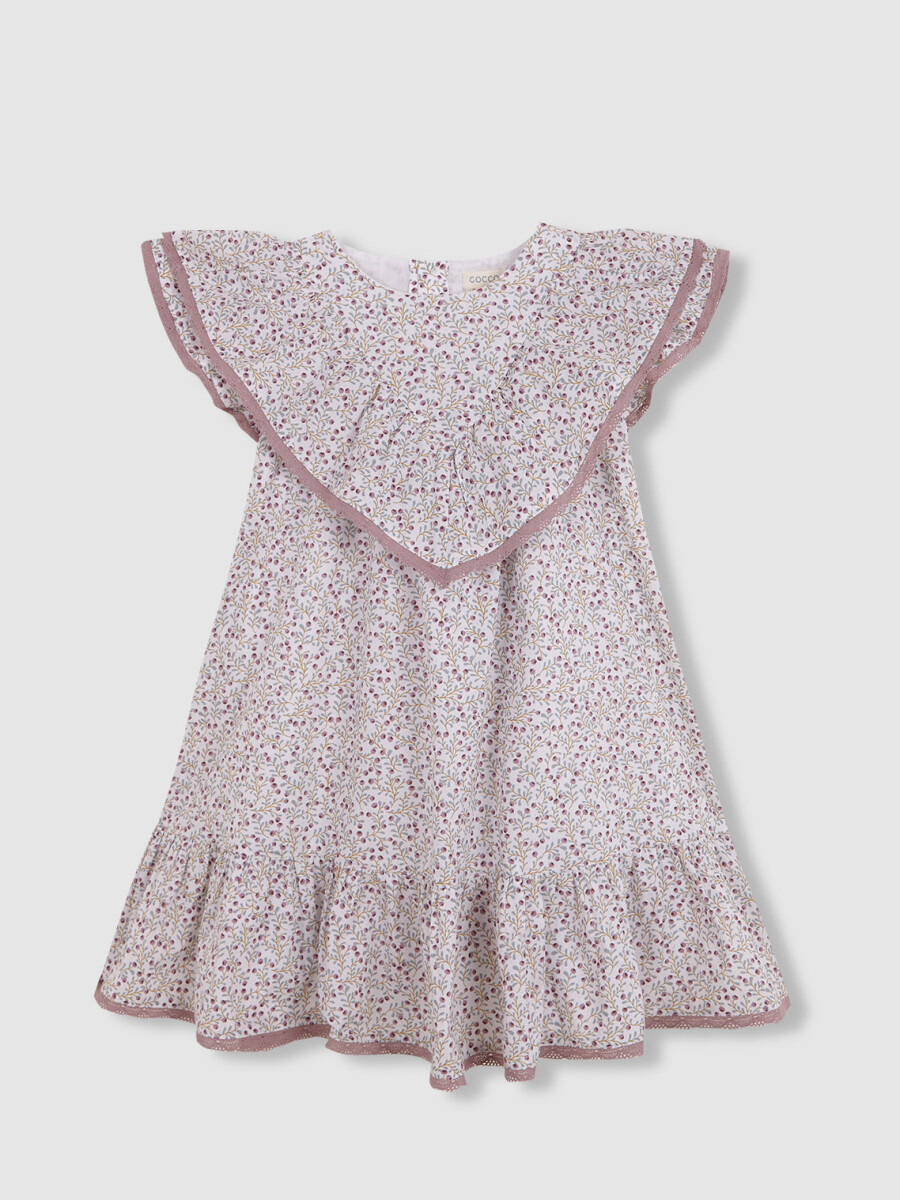 Vestido De Florecitas Berenjena