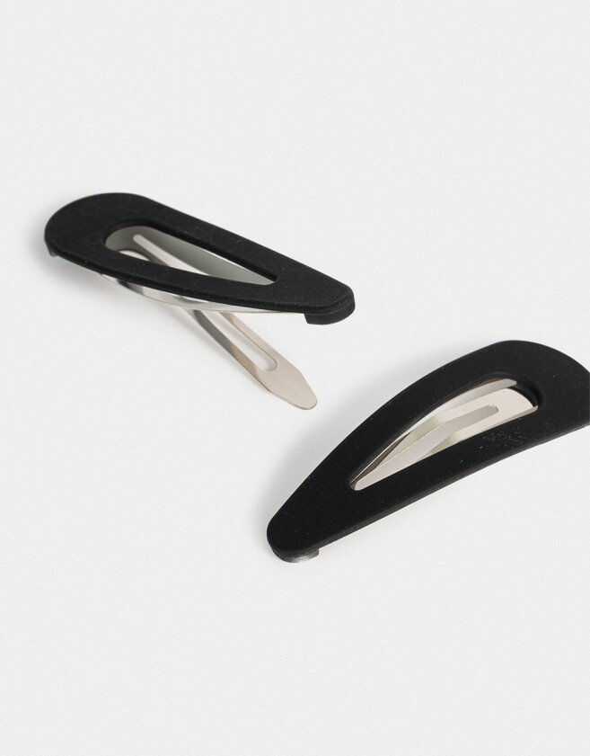 Hebillas Tic Tac Set por 2 Set De Hebillas Tic Tac - Negro
