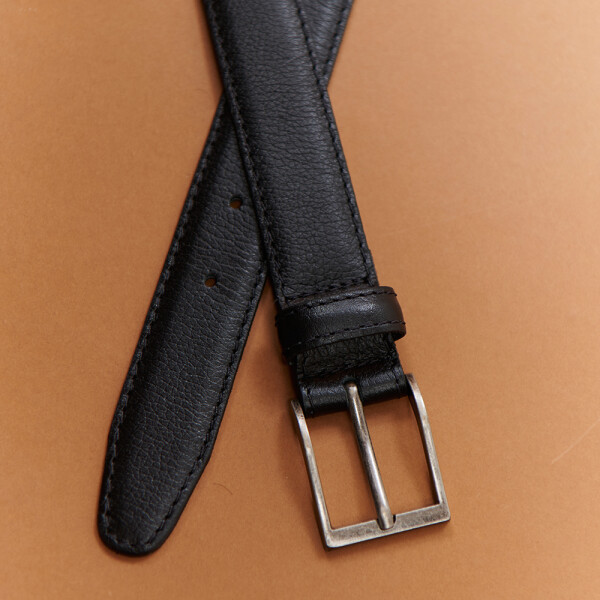 Cintos Vaqueros con pespunte cuero Negro