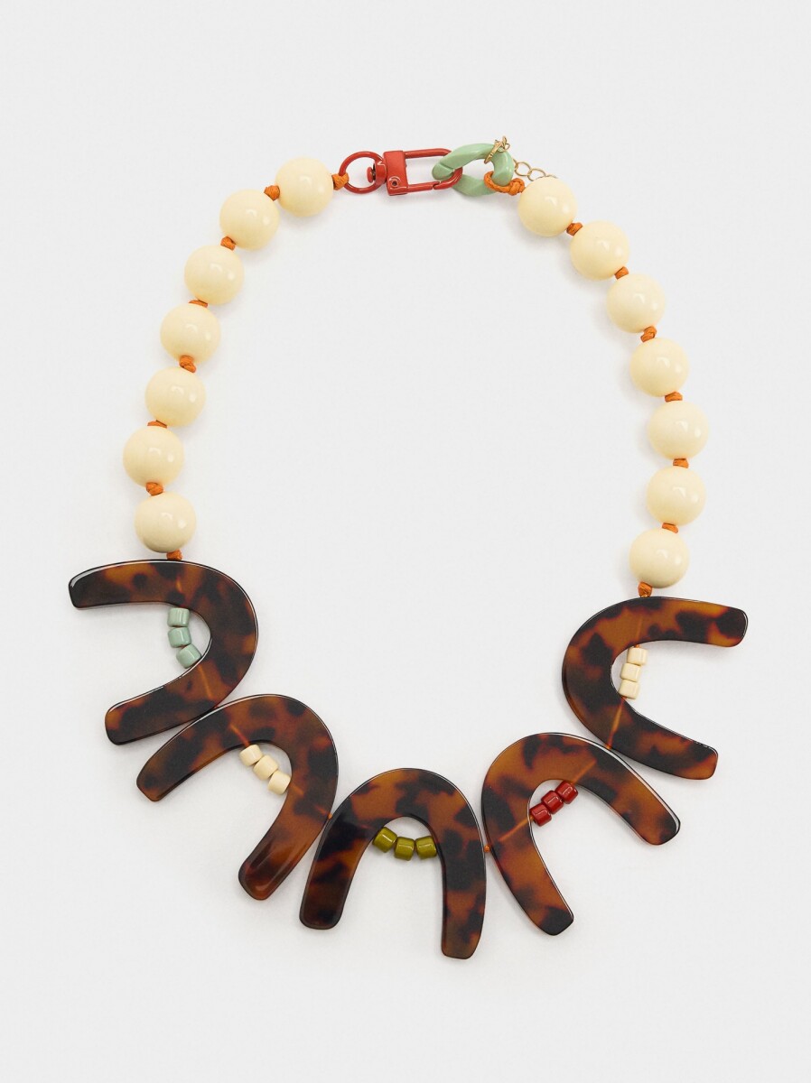 Collar Corto Con Arcos Efecto Tortuga - multicolor 