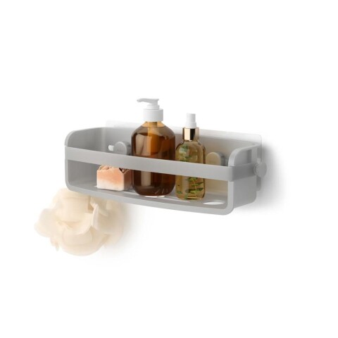Estante de baño para ducha con adhesivo Gris