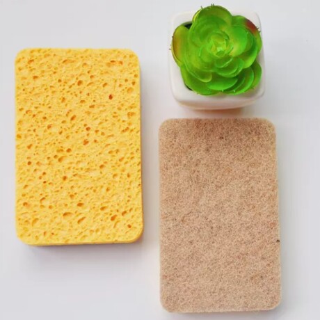 Esponja de Cocina Ecológica de Pulpa de Madera y Sisal - 11X7X2 cm 001