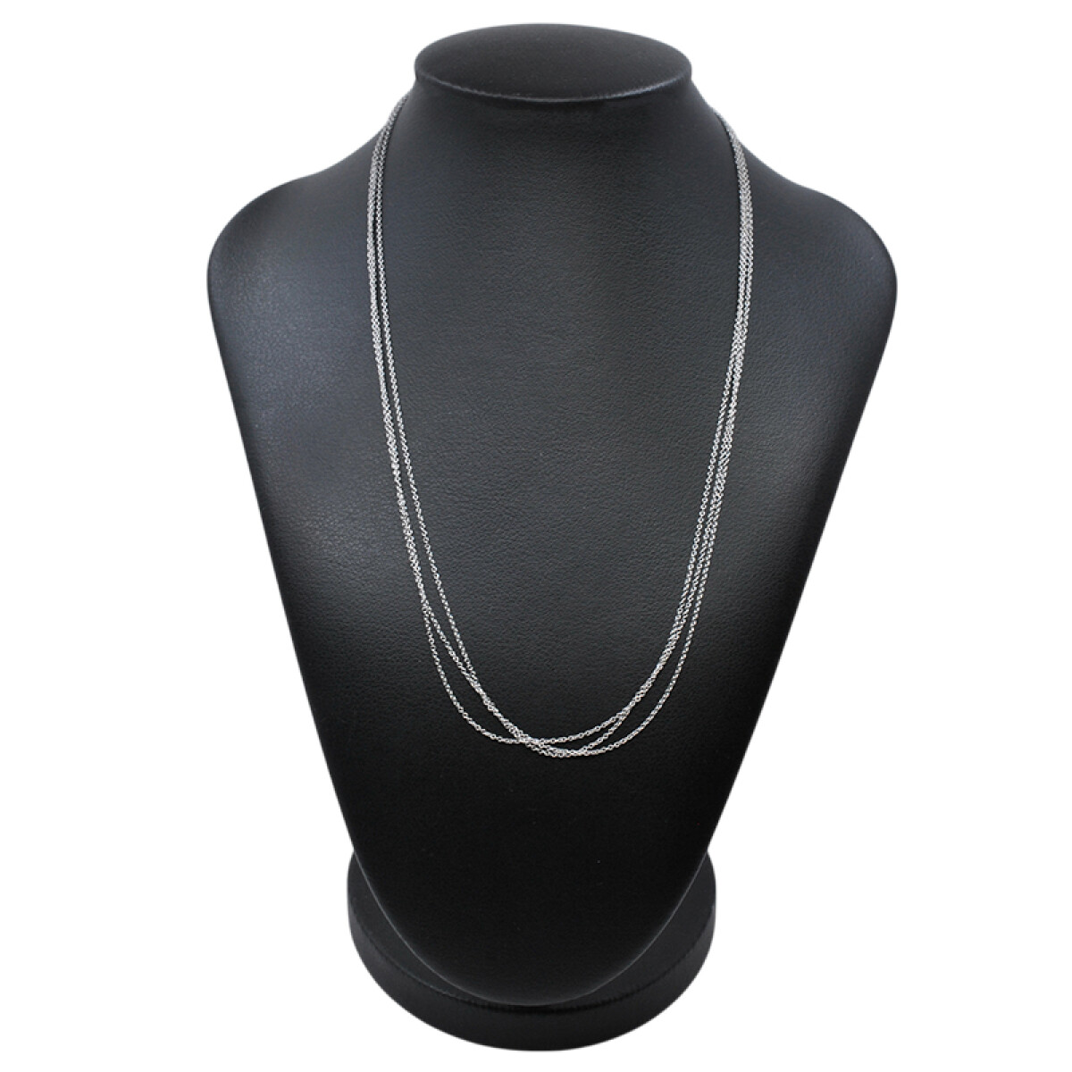 Cadena triple en oro blanco 18k 