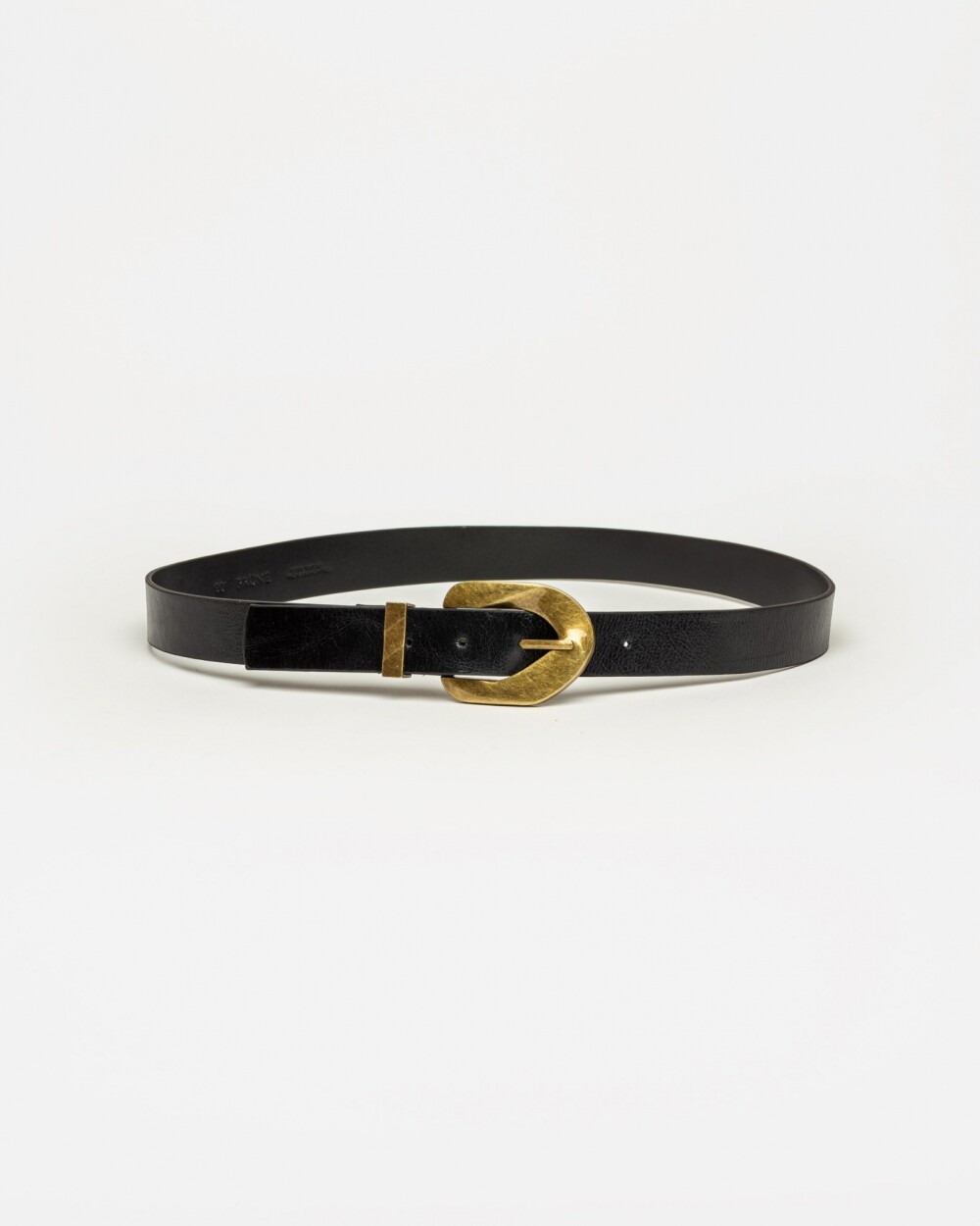 Cinturon Gang en cuero arrugado Negro