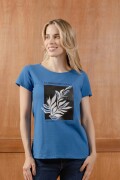 Remera con Serigrafía. Azul