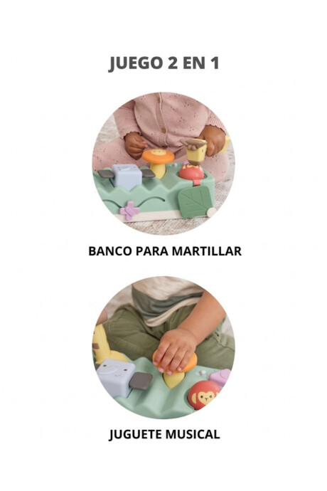 Juguete didáctico musical con martillo y luces Sin color