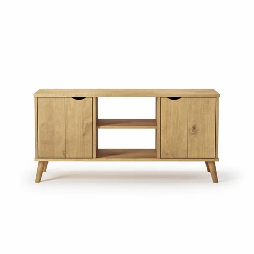 RACK APARADOR PARA TV O AUDIO 2 PUERTAS EN MADERA MACIZA MADERA