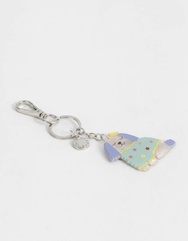 Llavero Acrilico Llavero Y Charm De Perrito - Combinacion Multicolor