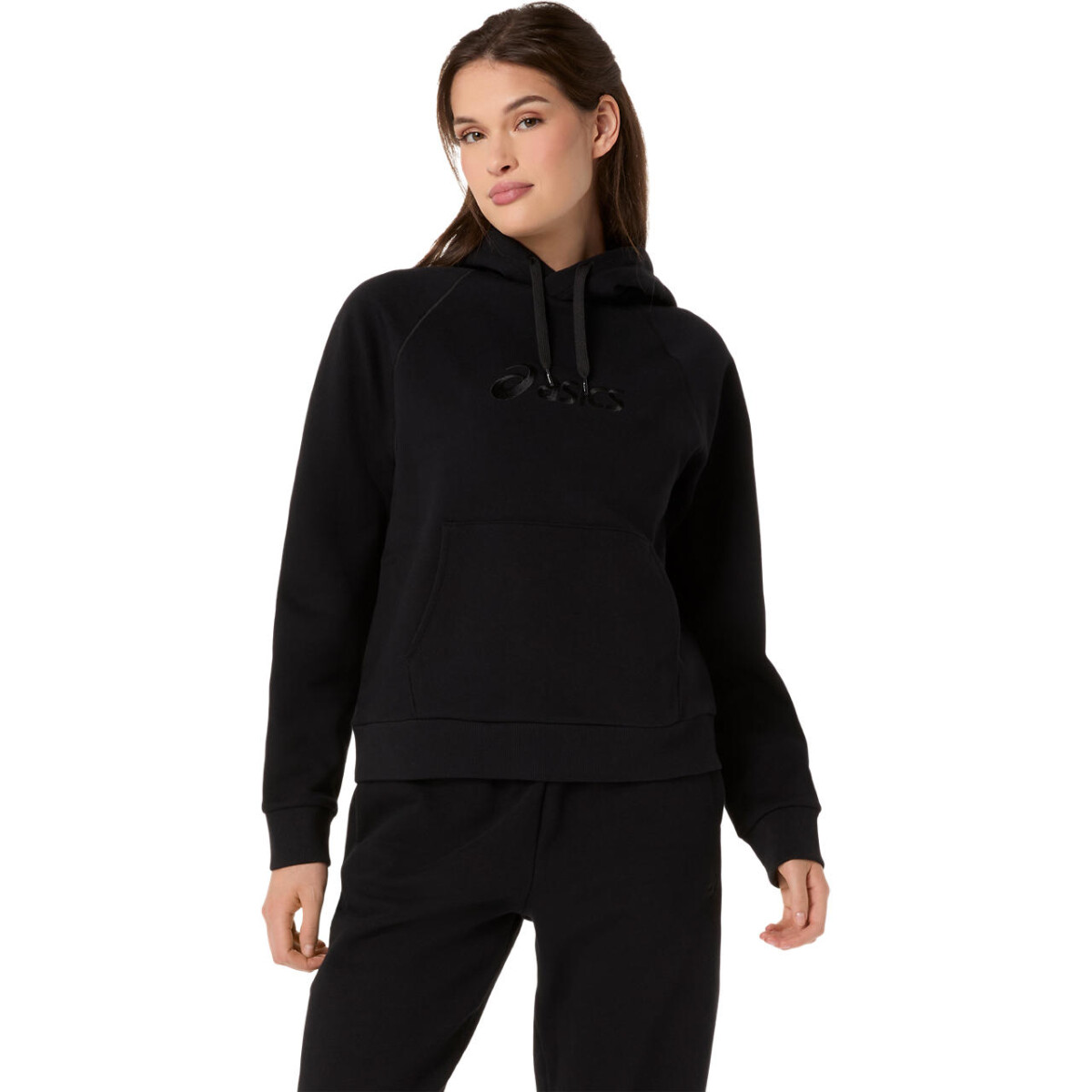 Polera Training Asics Logo Fleece Pullover Hoodie Mujer 