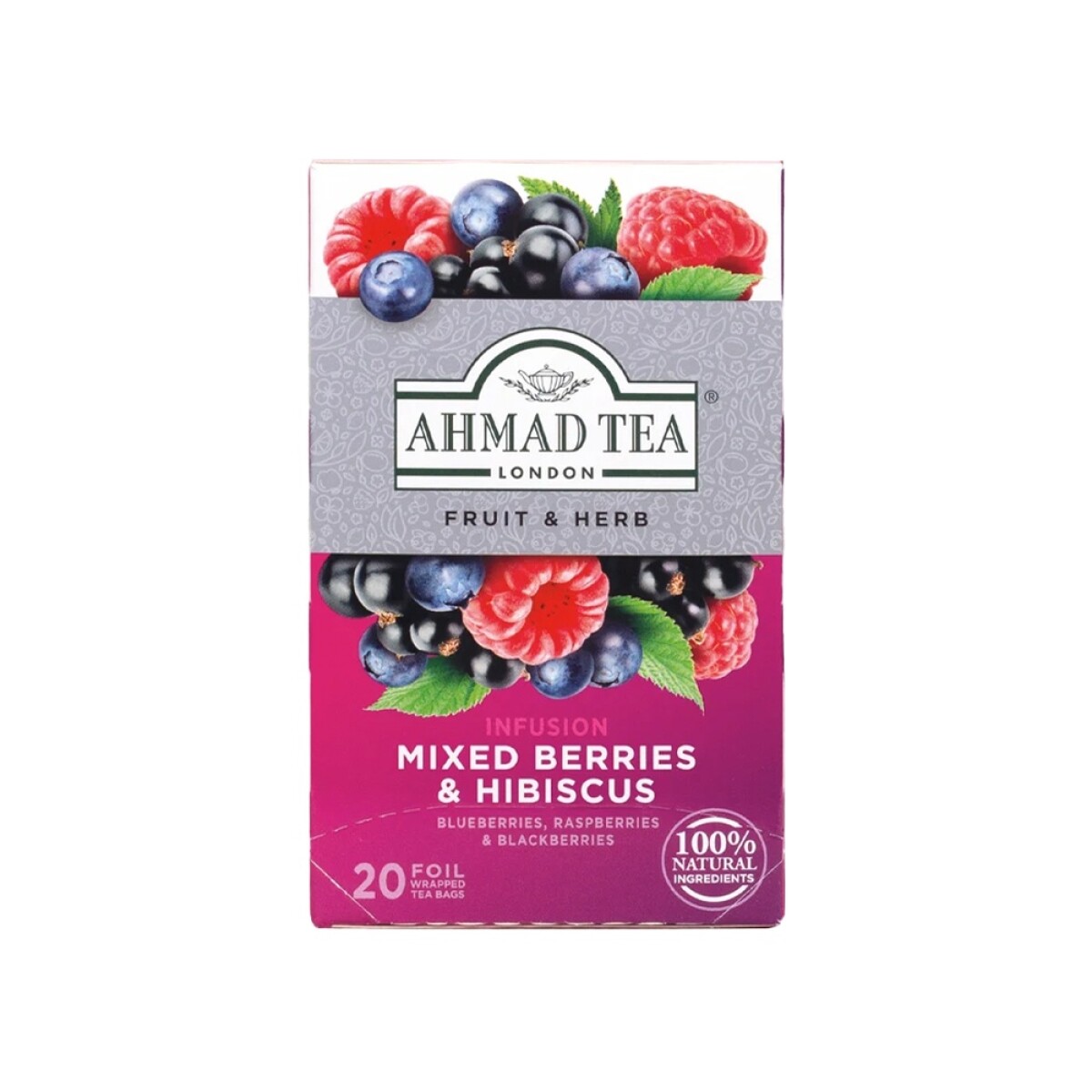 Infusión Mixed Berries & Hibiscus 20 Saquitos Ahmad Tea 