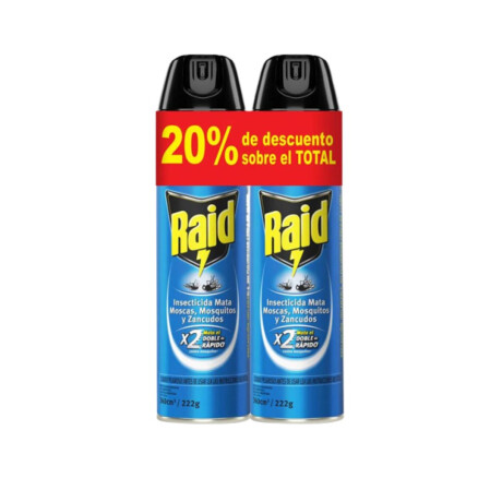 Pack x 2 insecticida RAID azul 360 cc Pack x 2 insecticida RAID azul 360 cc