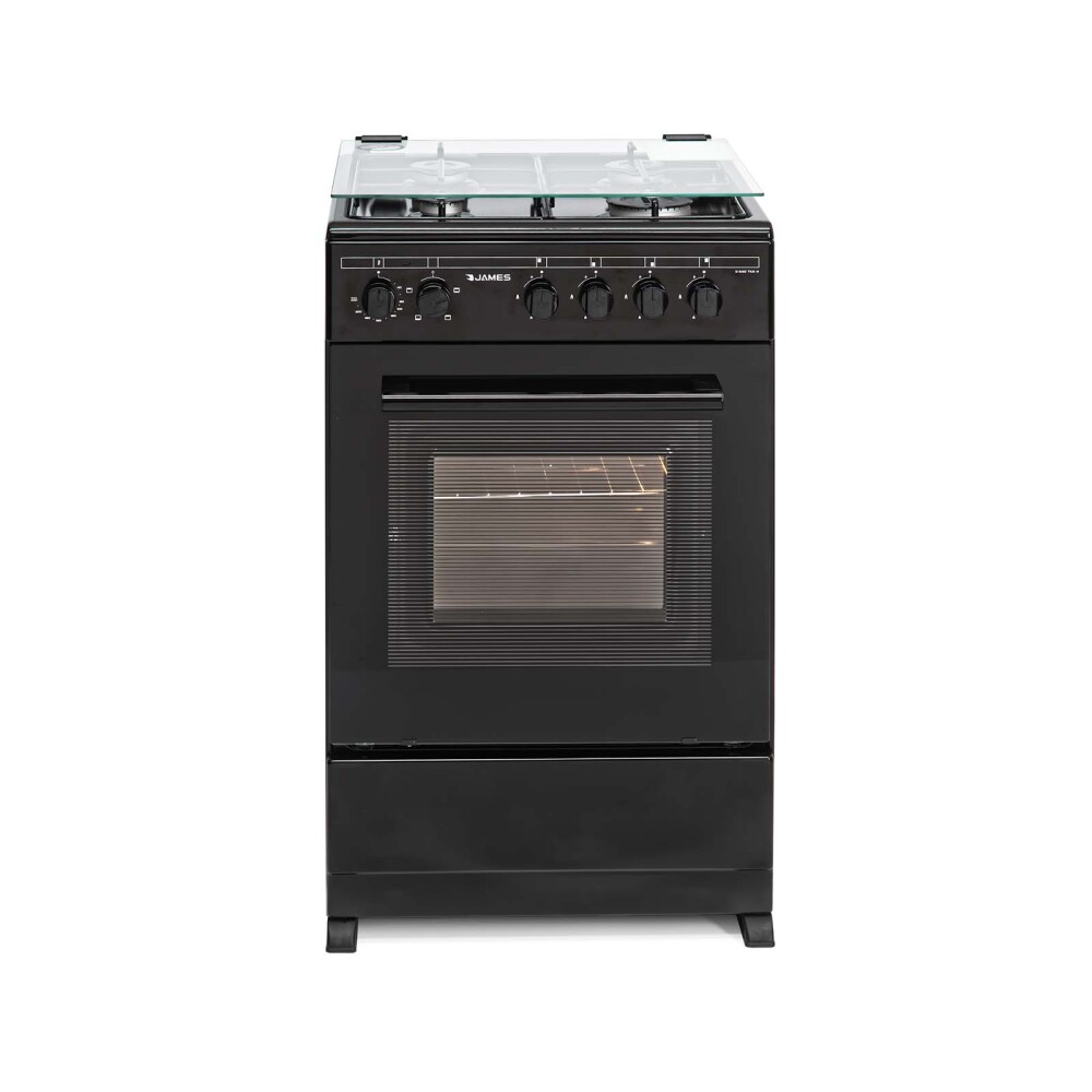 COCINA A GAS COMBINADA NEGRO JAMES C 550 TKS N