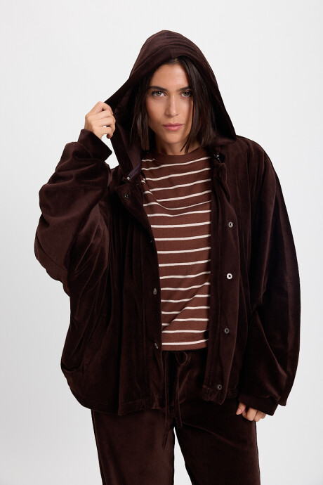 Campera Hoodie Chocolate