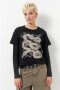 REMERA REPTILE Negro