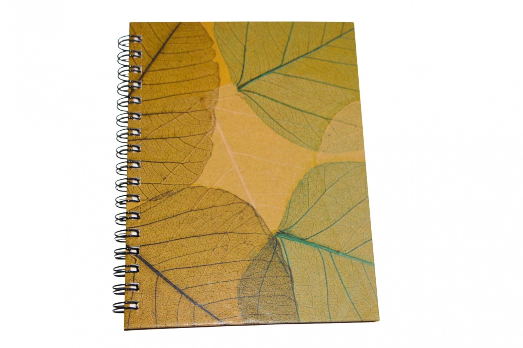 AGENDA ABEZETA 256 CLASSIC RECICLADA - TAPA HOJAS VERDES Y AMARILLAS 
