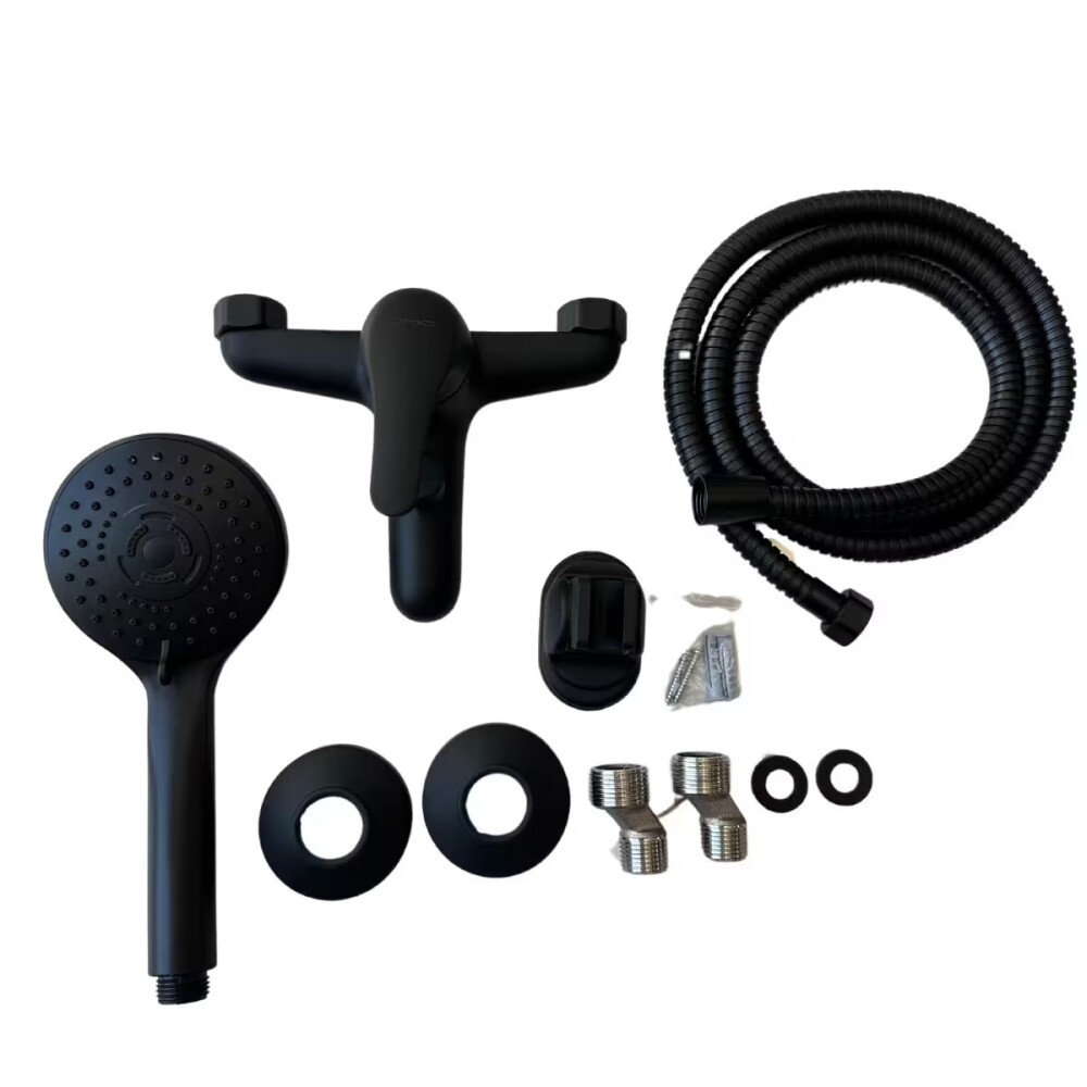 Grifería de ducha Monocomando exterior con transferencia Capri Negro mate Grifería De Ducha Monocomando Exterior Con Transferencia Capri Negro Mate